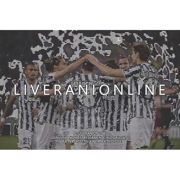 Juventus - Olympic Lyon Uefa Europa League - Quarti di Finale 10-04-2014 Federico Tardito/Agenzia Aldo Liverani Sas Nella foto Marchisio esulta