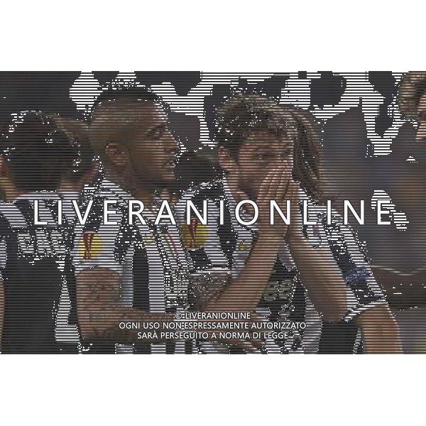 Juventus - Olympic Lyon Uefa Europa League - Quarti di Finale 10-04-2014 Federico Tardito/Agenzia Aldo Liverani Sas Nella foto Marchisio esulta