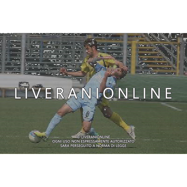bergamo, stadio atleti azzurri d\'italia, 13 APRILE 2014, nella foto MARCO GORZEGNO VS PESENTI MASSIMILIANO ,ph.moro/ALDO LIVERANI ALBINOLEFFE VS CARRARESE LEGA PRO 13 APRILE 2014 ©/AGENZIA ALDO LIVERANI SAS