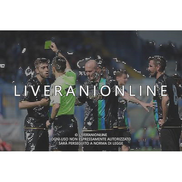 Busto Arsizio (VA) 13-04-2014 Stadio Carlo Speroni Campionato Lega PRO Prima Divisione girone A - 28å¡ giornata Pro Patria - FeralpiSalo\' nella foto Tantardini ammonito foto Roberto Garavaglia - ag. Aldo Liverani sas
