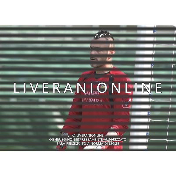 nella foto ALEX CALDERONI ,ph.moro/ALDO LIVERANI ALBINO LEFFE CARRARESE LEGA PRO 13-04-2014