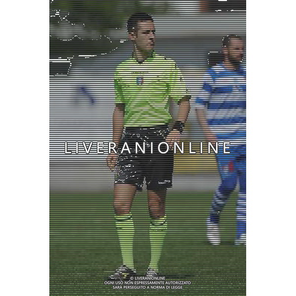 Busto Arsizio (VA) 13-04-2014 Stadio Carlo Speroni Campionato Lega PRO Prima Divisione girone A - 28Â° giornata Pro Patria - FeralpiSalo\' nella foto l\'arbitro Valerio Colarossi di Roma foto Roberto Garavaglia - ag. Aldo Liverani sas