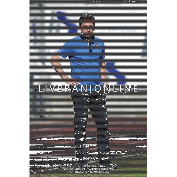 Busto Arsizio (VA) 13-04-2014 Stadio Carlo Speroni Campionato Lega PRO Prima Divisione girone A - 28Â° giornata Pro Patria - FeralpiSalo\' nella foto Alberto Colombo allenatore della Pro Patria foto Roberto Garavaglia - ag. Aldo Liverani sas