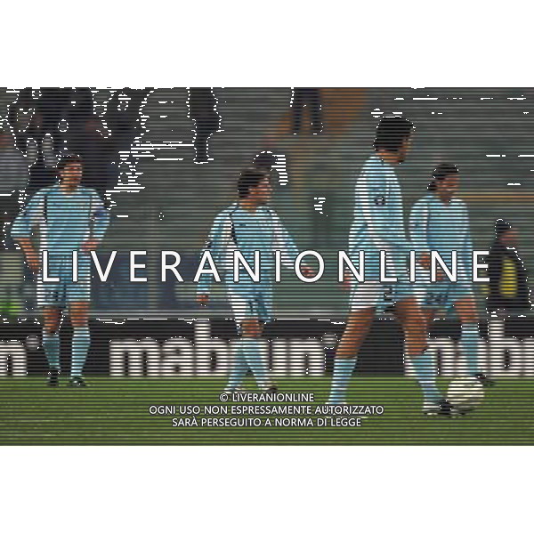 Lazio - Partizan coppa uefa 25/11/2004 nella foto la delusione dei giocatori della lazio ph aldo liverani