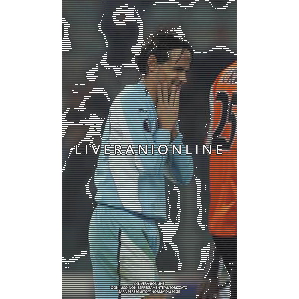 Lazio - Partizan coppa uefa 25/11/2004 nella foto la delusione dopo il rigore sbagliato da simone inzaghi ph aldo liverani