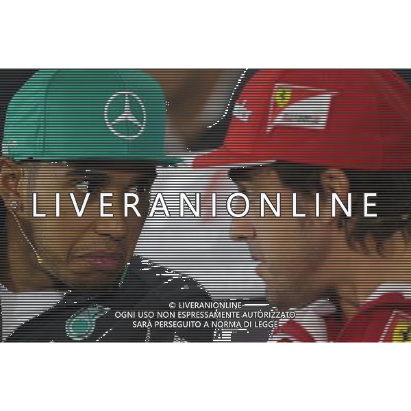 Lewis Hamilton (GBR), Mercedes AMG F1 Team and Fernando Alonso (ESP), Scuderia Ferrari at the press conference 17.04.2014. Formula 1 World Championship, Rd 4, Chinese Grand Prix, Shanghai, China, Preparation Day. - www.xpbimages.com, EMail: requests@xpbimages.com - copy of publication required for printed pictures. Every used picture is fee-liable. © Copyright: Charniaux / XPB Images /Ag. Aldo Liverani s.a.s.-Only Italy-Editorial Use Only