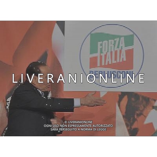 Conferenza Stampa di Sivio Berlusconi per presentare ufficialmente le liste di candidati di Forza Italia alle elezioni europee del 25 maggio presso la sede di Forza Italia in piazza San Lorenzo in Lucina Roma - 17.04.2014 Nella Foto:Silvio Berlusconi ph.Fabrizio Corradetti/Ag. Aldo Liverani s.a.s. 