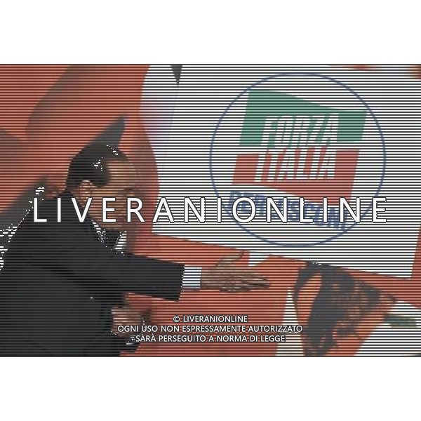 Conferenza Stampa di Sivio Berlusconi per presentare ufficialmente le liste di candidati di Forza Italia alle elezioni europee del 25 maggio presso la sede di Forza Italia in piazza San Lorenzo in Lucina Roma - 17.04.2014 Nella Foto:Silvio Berlusconi ph.Fabrizio Corradetti/Ag. Aldo Liverani s.a.s. 