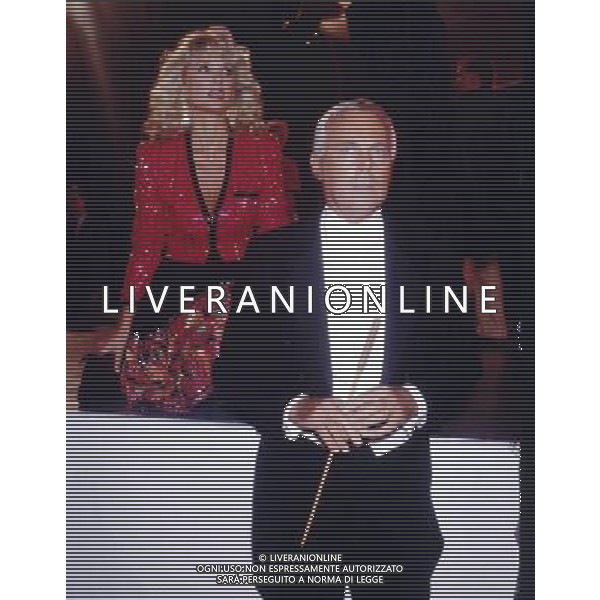 ANNO 1987 NELLA FOTO: GIORGIO ARMANI E BARBARA BOUCHET PH ARCHIVIO GIOVANNI LIVERANI-DFP / AGENZIA ALDO LIVERANI 