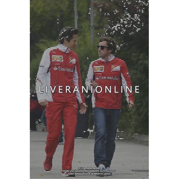 Fernando Alonso (ESP) Ferrari (Right) with Massimo Rivola (ITA) Ferrari Sporting Director. 18.04.2014. Formula 1 World Championship, Rd 4, Chinese Grand Prix, Shanghai, China, Practice Day. - www.xpbimages.com, EMail: requests@xpbimages.com - copy of publication required for printed pictures. Every used picture is fee-liable. Â© Copyright: Moy / XPB Images /Ag. Aldo Liverani s.a.s.-Only Italy-Editorial Use Only
