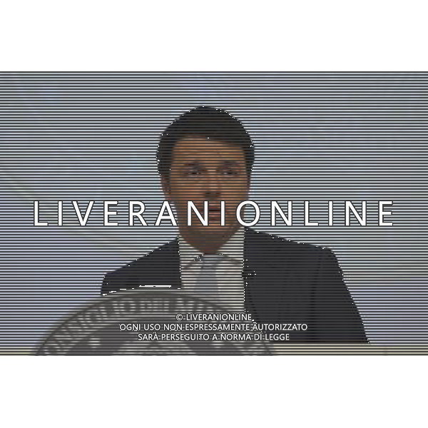 Roma - 18/04/2014 - Palazzo Chigi - Conferenza stampa dopo il Consiglio dei Ministri - nella foto: Matteo Renzi /Ph. Fabrizio Corradetti - Ag. Aldo Liverani sas