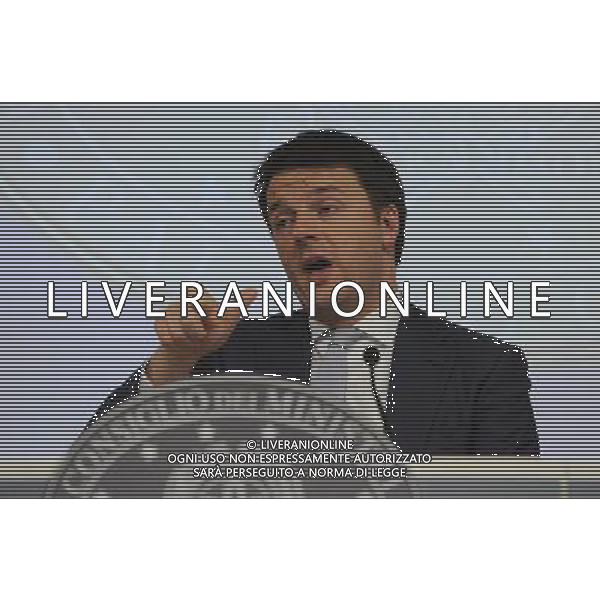 Roma - 18/04/2014 - Palazzo Chigi - Conferenza stampa dopo il Consiglio dei Ministri - nella foto: Matteo Renzi /Ph. Fabrizio Corradetti - Ag. Aldo Liverani sas