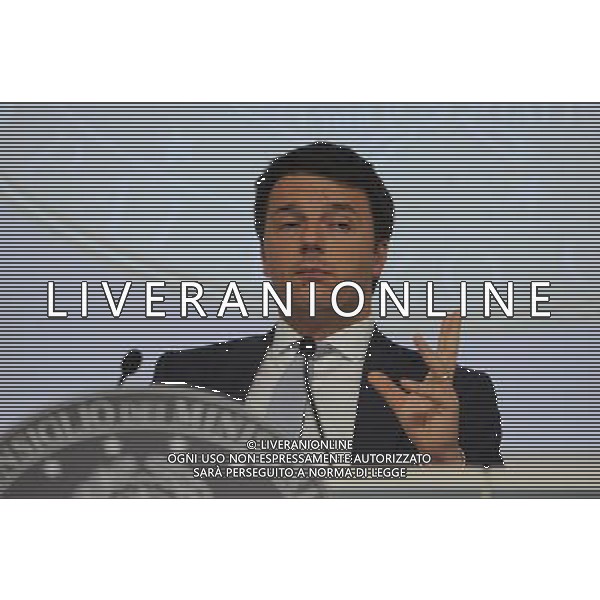 Roma - 18/04/2014 - Palazzo Chigi - Conferenza stampa dopo il Consiglio dei Ministri - nella foto: Matteo Renzi /Ph. Fabrizio Corradetti - Ag. Aldo Liverani sas