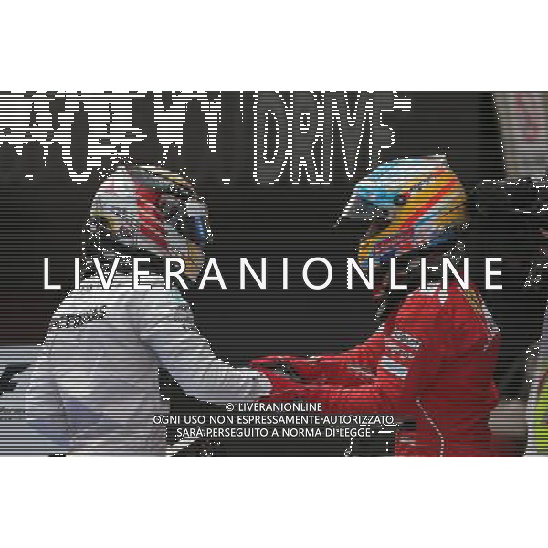 Lewis Hamilton (GBR), Mercedes AMG F1 Team and Fernando Alonso (ESP), Scuderia Ferrari 20.04.2014. Formula 1 World Championship, Rd 4, Chinese Grand Prix, Shanghai, China, Race Day. - www.xpbimages.com, EMail: requests@xpbimages.com - copy of publication required for printed pictures. Every used picture is fee-liable. © Copyright: Charniaux / XPB Images /Ag. Aldo Liverani s.a.s.-Only Italy-Editorial Use Only