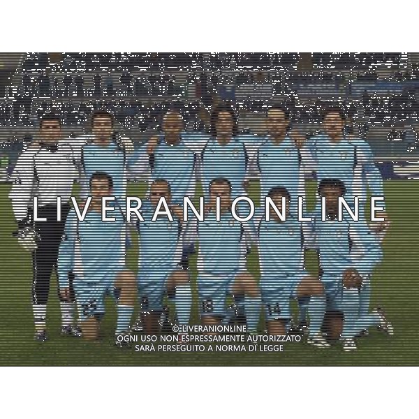 Roma 25 novembre 2004 Coppa Uefa Lazio-Partizan Belgrado nella foto: Formazione Lazio foto andry / ag.aldo liverani