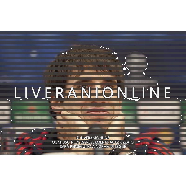 22.04.2014, Hotel Intercontinental, Madrid, ESP, UEFA CL, Real Madrid vs FC Bayern Muenchen, Halbfinale, Hinspiel, im Bild FC Bayern MŸnchen«s Javier Garcia attends Press Conference // FC Bayern MŸnchen«s Javier Garcia attends Press Conference before the UEFA Champions League Round of 4, 1st Leg Match between Real Madrid vs FC Bayern Munich at the Hotel Intercontinental in Madrid, Spain on 2014/04/22. EXPA Pictures © 2014, PhotoCredit: EXPA/ Alterphotos/ CARO MARIN *****ATTENTION - OUT of ESP, SUI***** ©PHOTOSHOT/AGENZIA ALDO LIVERANI SAS - ITALY ONLY - EDITORIAL USE ONLY