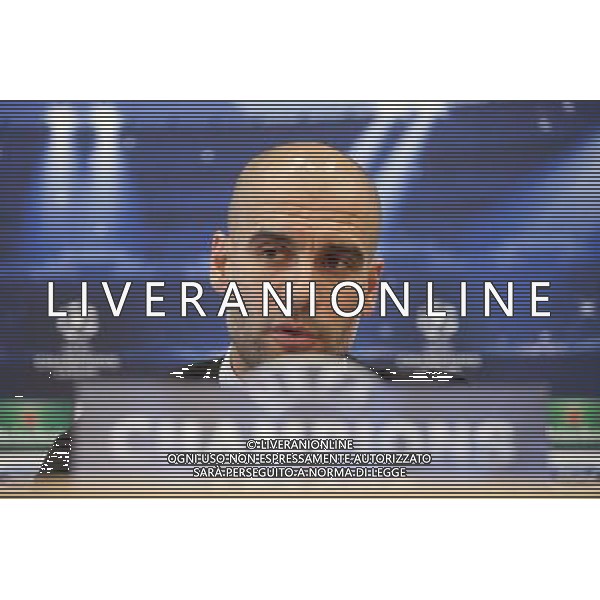 22.04.2014, Hotel Intercontinental, Madrid, ESP, UEFA CL, Real Madrid vs FC Bayern Muenchen, Halbfinale, Hinspiel, im Bild Spanish coach from FC Bayern MŸnchen Pep Guardiola attends Press Conference // Spanish coach from FC Bayern MŸnchen Pep Guardiola attends Press Conference before the UEFA Champions League Round of 4, 1st Leg Match between Real Madrid vs FC Bayern Munich at the Hotel Intercontinental in Madrid, Spain on 2014/04/22. EXPA Pictures © 2014, PhotoCredit: EXPA/ Alterphotos/ CARO MARIN *****ATTENTION - OUT of ESP, SUI***** ©PHOTOSHOT/AGENZIA ALDO LIVERANI SAS - ITALY ONLY - EDITORIAL USE ONLY