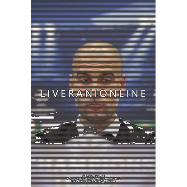22.04.2014, Hotel Intercontinental, Madrid, ESP, UEFA CL, Real Madrid vs FC Bayern Muenchen, Halbfinale, Hinspiel, im Bild Spanish coach from FC Bayern MŸnchen Pep Guardiola attends Press Conference // Spanish coach from FC Bayern MŸnchen Pep Guardiola attends Press Conference before the UEFA Champions League Round of 4, 1st Leg Match between Real Madrid vs FC Bayern Munich at the Hotel Intercontinental in Madrid, Spain on 2014/04/22. EXPA Pictures © 2014, PhotoCredit: EXPA/ Alterphotos/ CARO MARIN *****ATTENTION - OUT of ESP, SUI***** ©PHOTOSHOT/AGENZIA ALDO LIVERANI SAS - ITALY ONLY - EDITORIAL USE ONLY