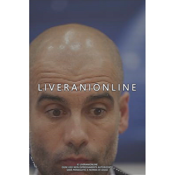 22.04.2014, Hotel Intercontinental, Madrid, ESP, UEFA CL, Real Madrid vs FC Bayern Muenchen, Halbfinale, Hinspiel, im Bild Spanish coach from FC Bayern MŸnchen Pep Guardiola attends Press Conference // Spanish coach from FC Bayern MŸnchen Pep Guardiola attends Press Conference before the UEFA Champions League Round of 4, 1st Leg Match between Real Madrid vs FC Bayern Munich at the Hotel Intercontinental in Madrid, Spain on 2014/04/22. EXPA Pictures © 2014, PhotoCredit: EXPA/ Alterphotos/ CARO MARIN *****ATTENTION - OUT of ESP, SUI***** ©PHOTOSHOT/AGENZIA ALDO LIVERANI SAS - ITALY ONLY - EDITORIAL USE ONLY