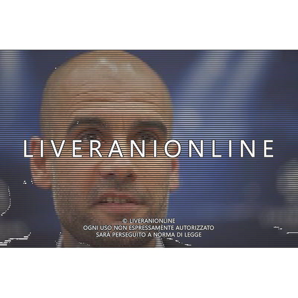 22.04.2014, Hotel Intercontinental, Madrid, ESP, UEFA CL, Real Madrid vs FC Bayern Muenchen, Halbfinale, Hinspiel, im Bild Spanish coach from FC Bayern MŸnchen Pep Guardiola attends Press Conference // Spanish coach from FC Bayern MŸnchen Pep Guardiola attends Press Conference before the UEFA Champions League Round of 4, 1st Leg Match between Real Madrid vs FC Bayern Munich at the Hotel Intercontinental in Madrid, Spain on 2014/04/22. EXPA Pictures © 2014, PhotoCredit: EXPA/ Alterphotos/ CARO MARIN *****ATTENTION - OUT of ESP, SUI***** ©PHOTOSHOT/AGENZIA ALDO LIVERANI SAS - ITALY ONLY - EDITORIAL USE ONLY