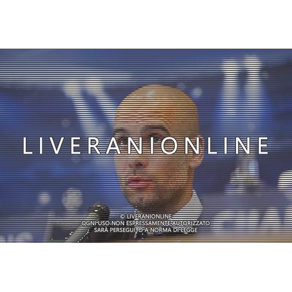 22.04.2014, Hotel Intercontinental, Madrid, ESP, UEFA CL, Real Madrid vs FC Bayern Muenchen, Halbfinale, Hinspiel, im Bild Spanish coach from FC Bayern MŸnchen Pep Guardiola attends Press Conference // Spanish coach from FC Bayern MŸnchen Pep Guardiola attends Press Conference before the UEFA Champions League Round of 4, 1st Leg Match between Real Madrid vs FC Bayern Munich at the Hotel Intercontinental in Madrid, Spain on 2014/04/22. EXPA Pictures © 2014, PhotoCredit: EXPA/ Alterphotos/ CARO MARIN *****ATTENTION - OUT of ESP, SUI***** ©PHOTOSHOT/AGENZIA ALDO LIVERANI SAS - ITALY ONLY - EDITORIAL USE ONLY
