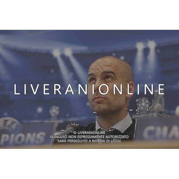 22.04.2014, Hotel Intercontinental, Madrid, ESP, UEFA CL, Real Madrid vs FC Bayern Muenchen, Halbfinale, Hinspiel, im Bild Spanish coach from FC Bayern MŸnchen Pep Guardiola attends Press Conference // Spanish coach from FC Bayern MŸnchen Pep Guardiola attends Press Conference before the UEFA Champions League Round of 4, 1st Leg Match between Real Madrid vs FC Bayern Munich at the Hotel Intercontinental in Madrid, Spain on 2014/04/22. EXPA Pictures © 2014, PhotoCredit: EXPA/ Alterphotos/ CARO MARIN *****ATTENTION - OUT of ESP, SUI***** ©PHOTOSHOT/AGENZIA ALDO LIVERANI SAS - ITALY ONLY - EDITORIAL USE ONLY