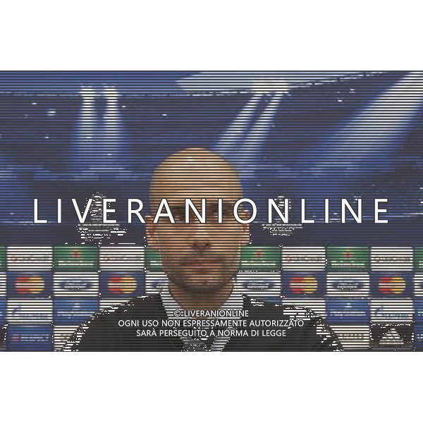22.04.2014, Hotel Intercontinental, Madrid, ESP, UEFA CL, Real Madrid vs FC Bayern Muenchen, Halbfinale, Hinspiel, im Bild Spanish coach from FC Bayern MŸnchen Pep Guardiola attends Press Conference // Spanish coach from FC Bayern MŸnchen Pep Guardiola attends Press Conference before the UEFA Champions League Round of 4, 1st Leg Match between Real Madrid vs FC Bayern Munich at the Hotel Intercontinental in Madrid, Spain on 2014/04/22. EXPA Pictures © 2014, PhotoCredit: EXPA/ Alterphotos/ CARO MARIN *****ATTENTION - OUT of ESP, SUI***** ©PHOTOSHOT/AGENZIA ALDO LIVERANI SAS - ITALY ONLY - EDITORIAL USE ONLY