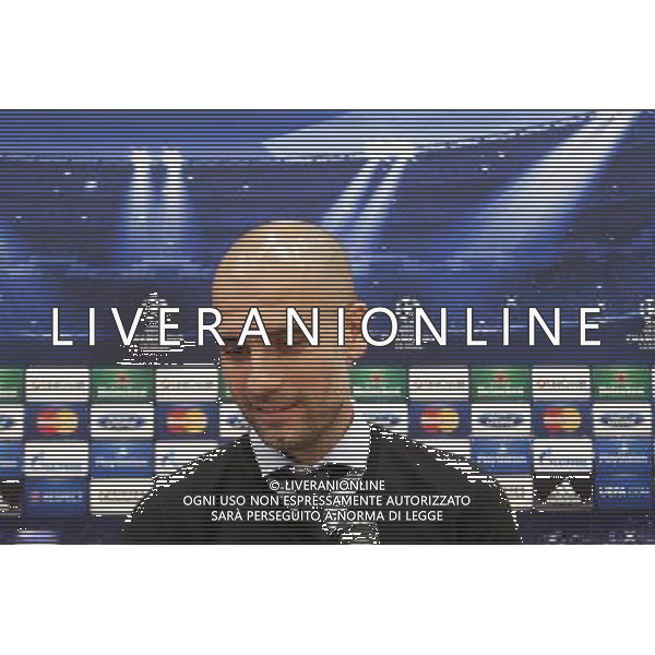 22.04.2014, Hotel Intercontinental, Madrid, ESP, UEFA CL, Real Madrid vs FC Bayern Muenchen, Halbfinale, Hinspiel, im Bild Spanish coach from FC Bayern MŸnchen Pep Guardiola attends Press Conference // Spanish coach from FC Bayern MŸnchen Pep Guardiola attends Press Conference before the UEFA Champions League Round of 4, 1st Leg Match between Real Madrid vs FC Bayern Munich at the Hotel Intercontinental in Madrid, Spain on 2014/04/22. EXPA Pictures © 2014, PhotoCredit: EXPA/ Alterphotos/ CARO MARIN *****ATTENTION - OUT of ESP, SUI***** ©PHOTOSHOT/AGENZIA ALDO LIVERANI SAS - ITALY ONLY - EDITORIAL USE ONLY