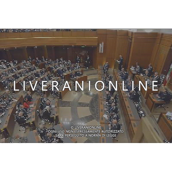 (140423) -- BEIRUT, April 23, 2014 () -- The Lebanese Parliament convenes to vote in the first round of the presidential election in Beirut, April 23, 2014. The Lebanese parliament failed to elect a new president, as no candidate obtained the required number of votes. (/Fawaz) ©PHOTOHSOT/AGENZIA ALDO LIVERANI SAS - ITALY ONLY - EDITORIAL USE ONLY - Primo turno delle votazioni del parlamento libanese per le elezioni presidenziali a Beirut, 23 aprile 2014