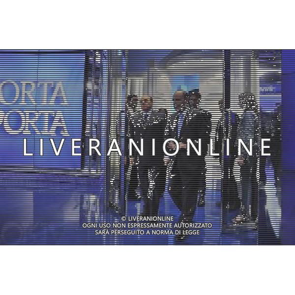 ROMA 24-04-2014 TRASMISSIONE TELEVISIVA PORTA A PORTA OSPITE SILVIO BERLUSCONI NELLA FOTO SILVIO BERLUSCONI FOTO CORRADETTI FABRIZIO-AG ALDO LIVERANI SAS