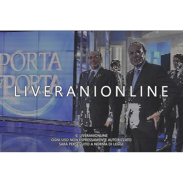 ROMA 24-04-2014 TRASMISSIONE TELEVISIVA PORTA A PORTA OSPITE SILVIO BERLUSCONI NELLA FOTO SILVIO BERLUSCONI FOTO CORRADETTI FABRIZIO-AG ALDO LIVERANI SAS