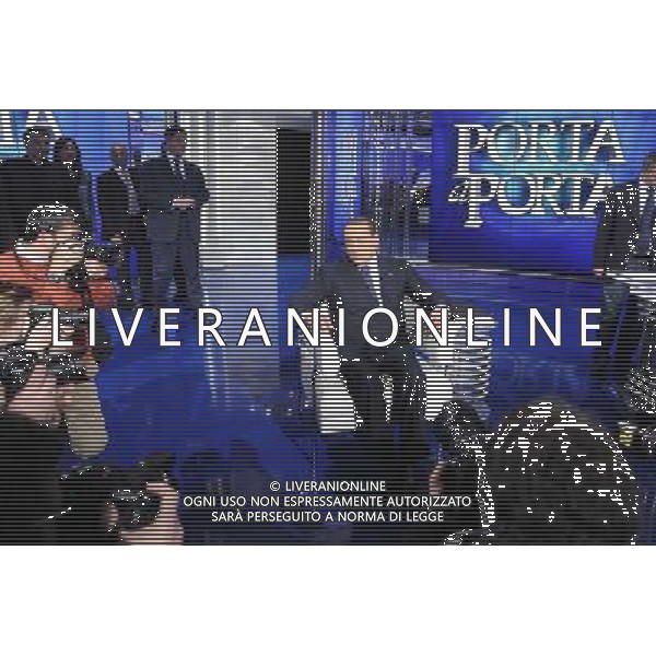 ROMA 24-04-2014 TRASMISSIONE TELEVISIVA PORTA A PORTA OSPITE SILVIO BERLUSCONI NELLA FOTO SILVIO BERLUSCONI FOTO CORRADETTI FABRIZIO-AG ALDO LIVERANI SAS