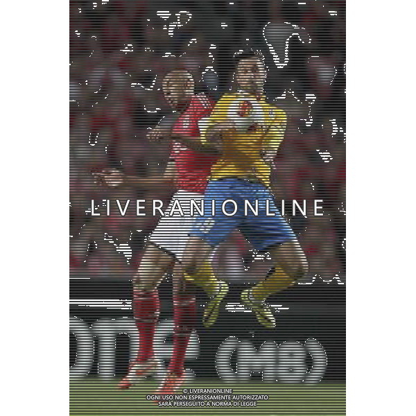 Mirko Vucinic / Luisao - 24.04.2014 - Benfica / Juventus Turin - 1/2Finale aller Europa League Photo : Carlos Rodrigues / Icon Sport *** Local Caption *** AG ALDO LIVERANI SAS ONLY ITALY *** Local Caption ***