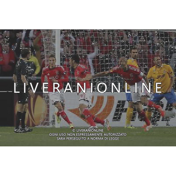 Joie Ezequiel Garay - 24.04.2014 - Benfica / Juventus Turin - 1/2Finale aller Europa League Photo : Carlos Rodrigues / Icon Sport AG ALDO LIVERANI SAS ONLY ITALY *** Local Caption ***