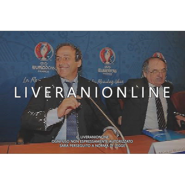 Michel Platini - 25.04.2014 - Conference de presse Euro 2016 - Photo : Aurelien Meunier / Icon Sport AG ALDOL IVERANI SAS ONLY ITALY