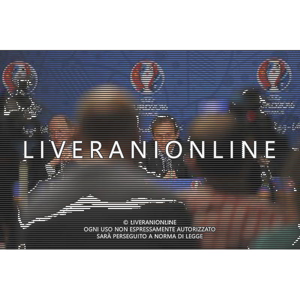 Jacques Lambert / Michel Platini - 25.04.2014 - Conference de presse Euro 2016 - Photo : Aurelien Meunier / Icon Sport *** Local Caption *** AG ALDO LIVERANI SAS ONLY ITALY *** Local Caption ***