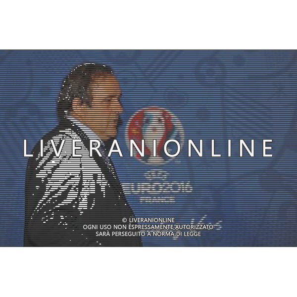 Michel Platini - 25.04.2014 - Conference de presse Euro 2016 - Photo : Aurelien Meunier / Icon Sport *** Local Caption *** AG ALDO LIVERANI SAS ONLY ITALY *** Local Caption ***