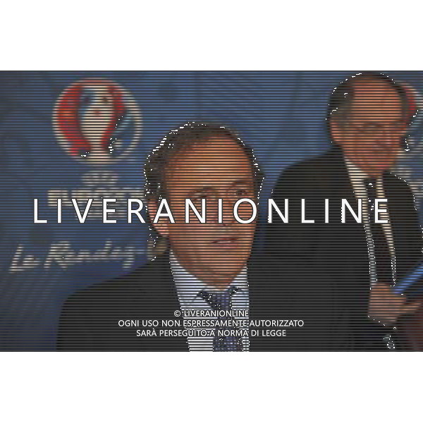 Michel Platini - 25.04.2014 - Conference de presse Euro 2016 - Photo : Aurelien Meunier / Icon Sport *** Local Caption *** AG ALDO LIVERANI SAS ONLY ITALY *** Local Caption ***