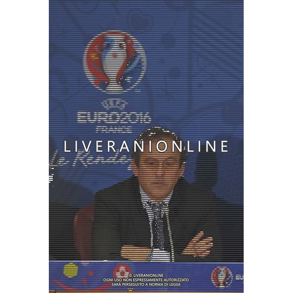 Michel Platini - 25.04.2014 - Conference de presse Euro 2016 - Photo : Aurelien Meunier / Icon Sport *** Local Caption *** AG ALDO LIVERANI SAS ONLY ITALY *** Local Caption ***