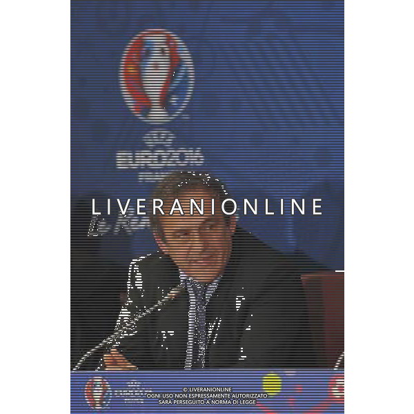 Michel Platini - 25.04.2014 - Conference de presse Euro 2016 - Photo : Aurelien Meunier / Icon Sport *** Local Caption *** AG ALDO LIVERANI SAS ONLY ITALY *** Local Caption ***