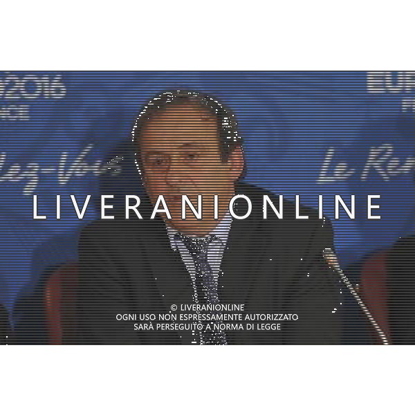 Michel Platini - 25.04.2014 - Conference de presse Euro 2016 - Photo : Aurelien Meunier / Icon Sport *** Local Caption *** AG ALDO LIVERANI SAS ONLY ITALY *** Local Caption ***