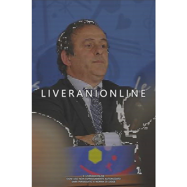 Michel Platini - 25.04.2014 - Conference de presse Euro 2016 - Photo : Aurelien Meunier / Icon Sport *** Local Caption *** AG ALDO LIVERANI SAS ONLY ITALY *** Local Caption ***