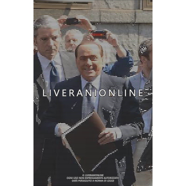 Milano hotel Michelangelo Silvio Berlusconi presenta i candidati alle elezioni europee ©Gazzaniga/AGENZIA ALDO LIVERANI SAS
