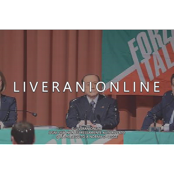 Milano hotel Michelangelo Silvio Berlusconi presenta i candidati alle elezioni europee ©Gazzaniga/AGENZIA ALDO LIVERANI SAS