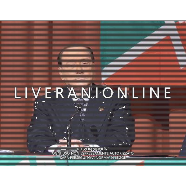 Milano hotel Michelangelo Silvio Berlusconi presenta i candidati alle elezioni europee ©Gazzaniga/AGENZIA ALDO LIVERANI SAS