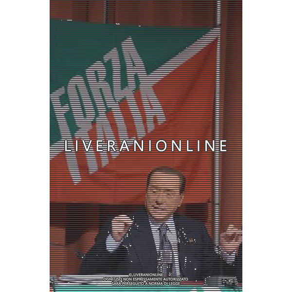 Silvio Berlusconi presenta i candidati alle elezioni europee Milano hotel Michelangelo 26 aprile 2014 ©Gazzaniga/AGENZIA ALDO LIVERANI SAS