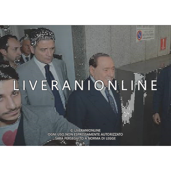 Silvio Berlusconi presenta i candidati alle elezioni europee Milano hotel Michelangelo 26 aprile 2014 ©Gazzaniga/AGENZIA ALDO LIVERANI SAS