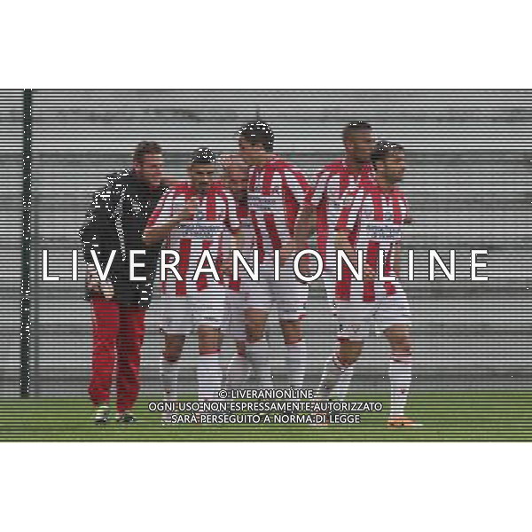 VICENZA 27-04-14 CAMPIONATO LEGA PRO GIRONE A VICENZA- REGGIANA NELLA FOTO:ESULTANZA DI TIRIBOCCHI FOTO PAOLA GARBUIO/AG.ALDO LIVERANI