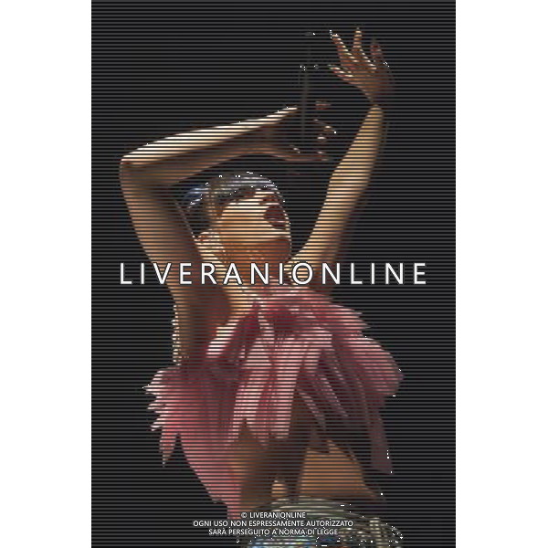 Lily Allen (Lily Rose Cooper) performs an intimate show at Shepherd\'s Bush Empire, London, England, UK on 28th April 2014 ahead of the launch of her new album \'Sheezus\'. ©photoshot/AGENZIA ALDO LIVERANI SAS - ITALY ONLY - EDITORIAL USE ONLY