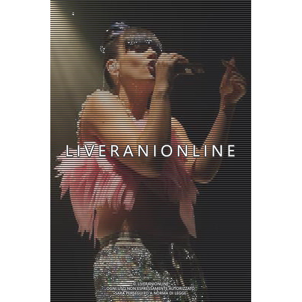 Lily Allen (Lily Rose Cooper) performs an intimate show at Shepherd\'s Bush Empire, London, England, UK on 28th April 2014 ahead of the launch of her new album \'Sheezus\'. ©photoshot/AGENZIA ALDO LIVERANI SAS - ITALY ONLY - EDITORIAL USE ONLY